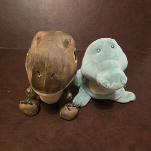 Squishmallows Brown and Blue Dinosaur Plush Duo